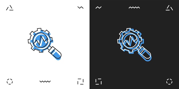 vector illustrated SEO tool icon with effect in 2 options