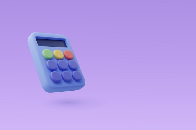 Vector Illustration of 3D Realistic calculator icon isolated Education Business and Finance Concept