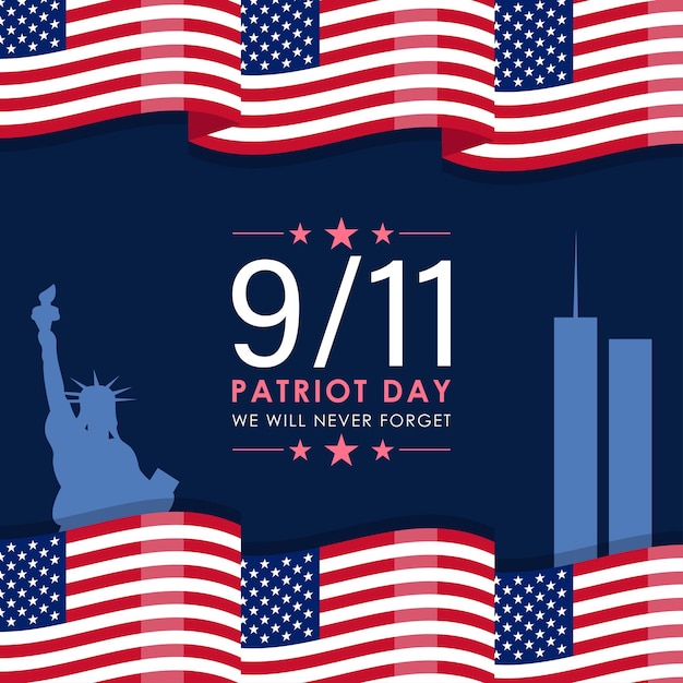 Vector illustration of 9 11 Patriot Day