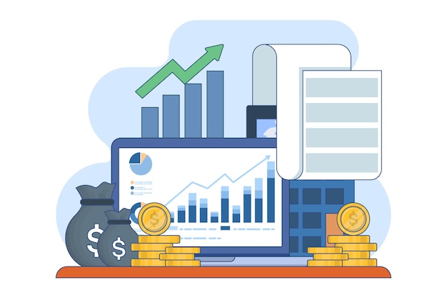 vector illustration about Accounting and finance concept or Budget income