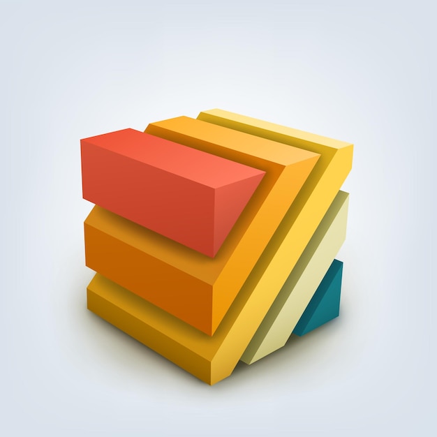 Vector Illustration of abstract 3d cube