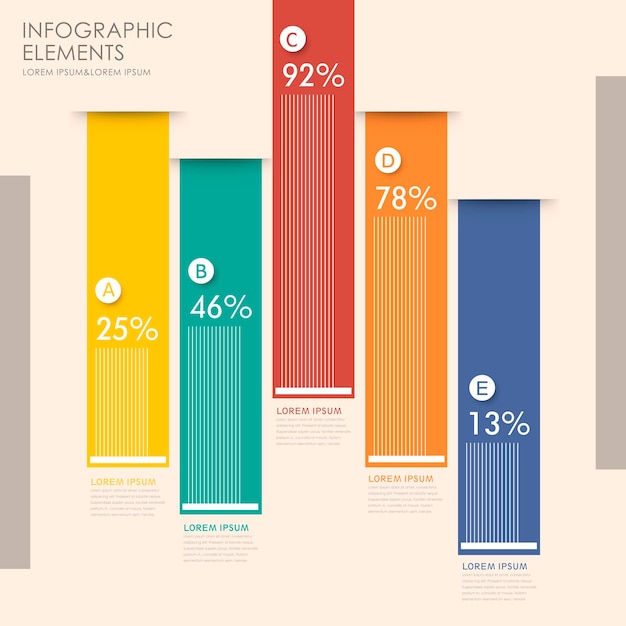 Vector vector illustration abstract creative bar chart infographics design