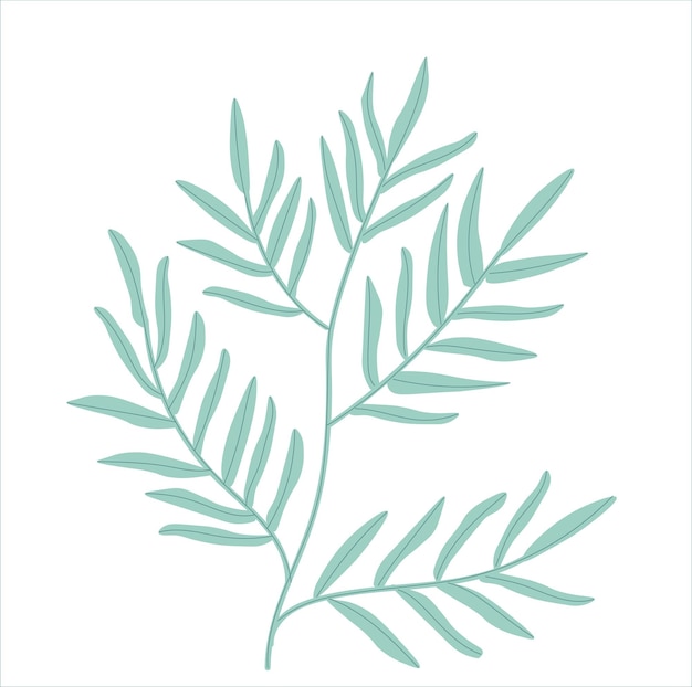 Vector illustration of abstract green plant