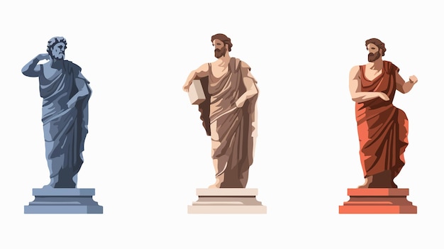 Vector vector illustration of ancient greek sculpture