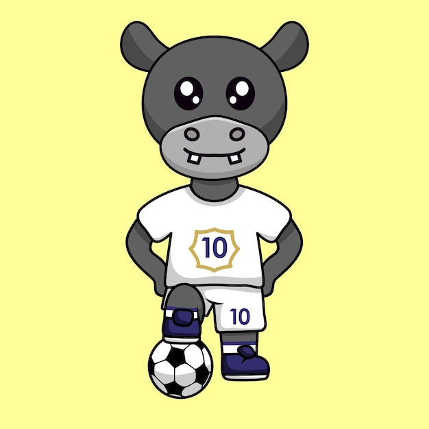 vector illustration of the animal character wearing a soccer jersey at the world cup