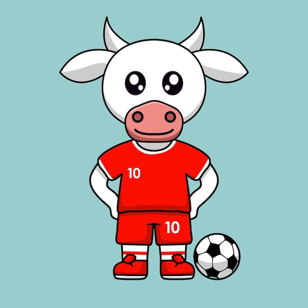 vector illustration of the animal character wearing a soccer jersey at the world cup