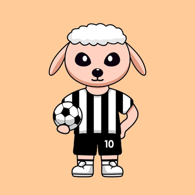 vector illustration of the animal character wearing a soccer jersey at the world cup