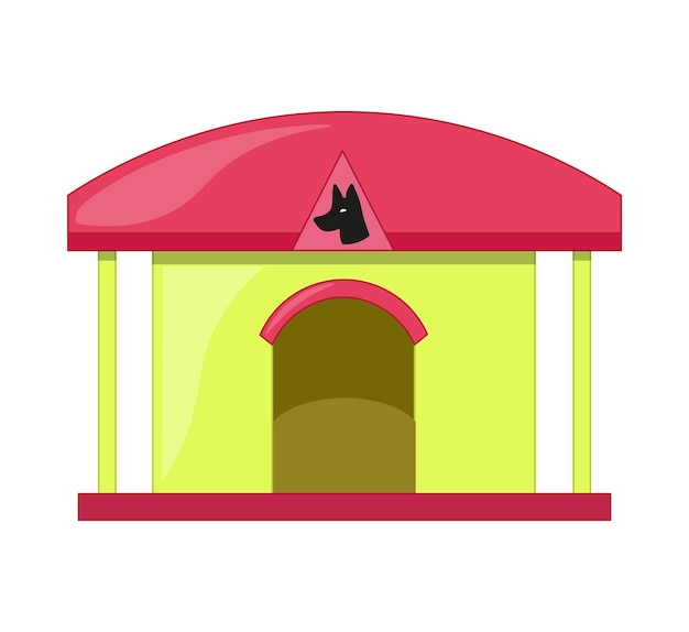 Vector illustration of animal house dog