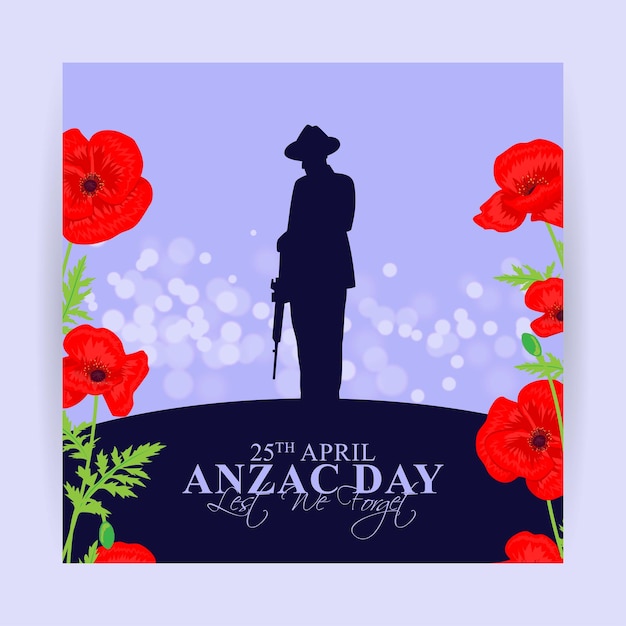 Vector illustration of Anzac Day banner