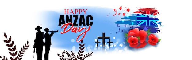 Vector illustration of Anzac Day banner