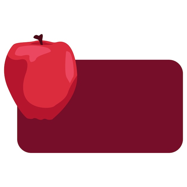 Vector illustration of an apple free frame for text