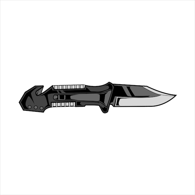 Vector vector illustration of army knife with vintage illustration