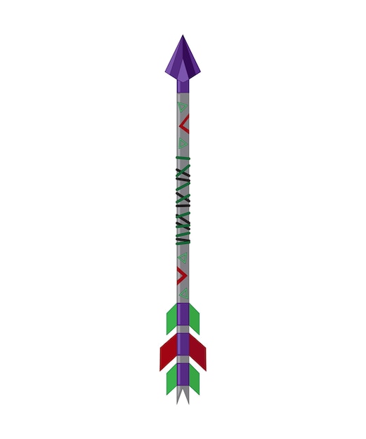 Vector illustration of Arrow with Feathers