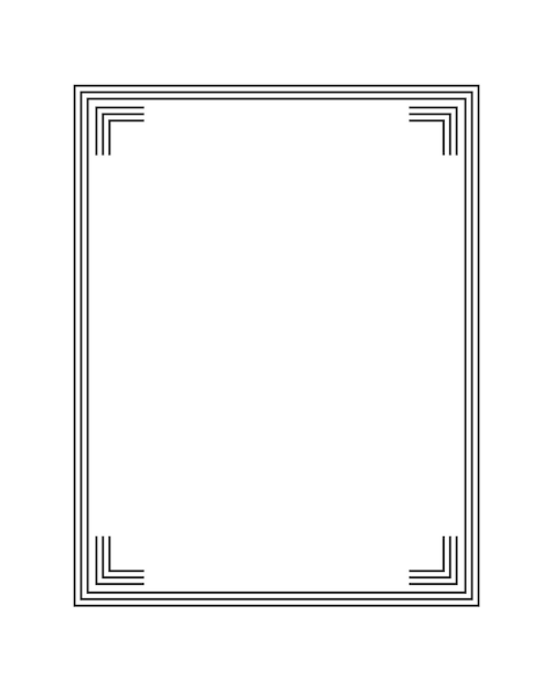 Vector illustration of art deco borders and frames. Creative pattern in the style of the 1920s for your design. EPS