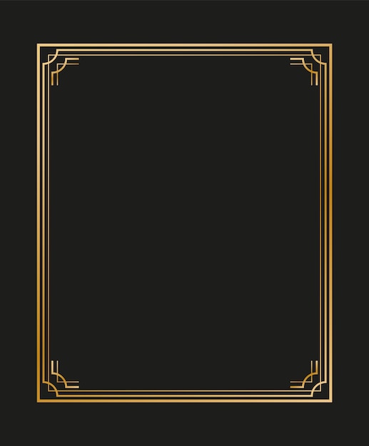 Vector illustration of art deco borders and frames. Creative pattern in the style of the 1920s for your design. EPS