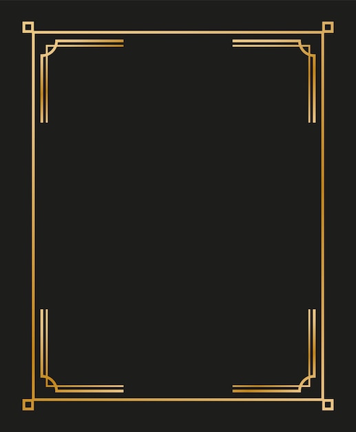 Vector illustration of art deco borders and frames. Creative pattern in the style of the 1920s for your design. EPS