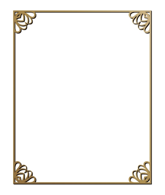 Vector illustration of art deco borders and frames. Creative pattern in the style of the 1920s for your design.