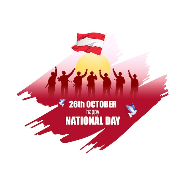 Vector illustration for Austria national day.