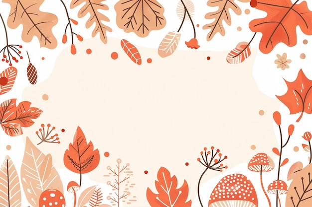 Vector vector illustration autumn themed background