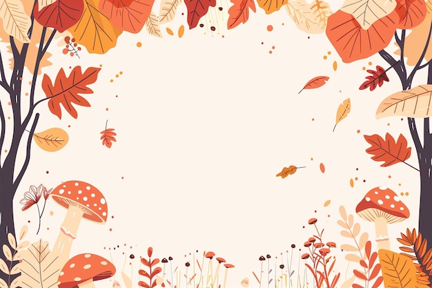 Vector vector illustration autumn themed background