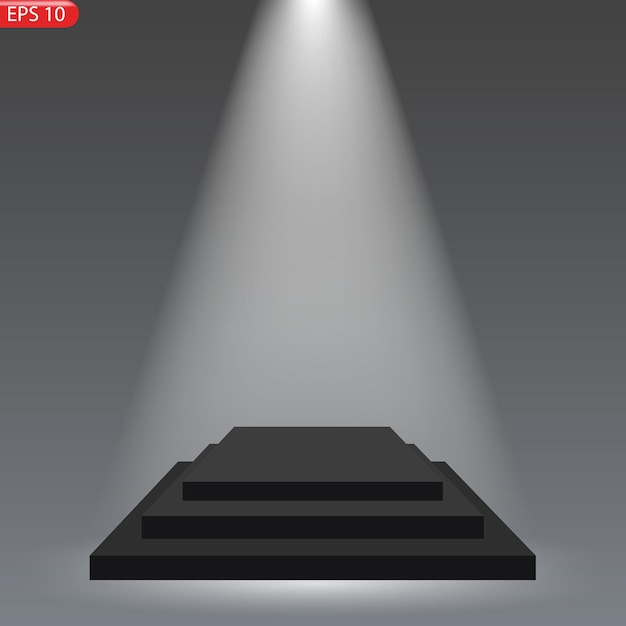 Vector illustration for award winners Pedestal or platform for honoring prize winners