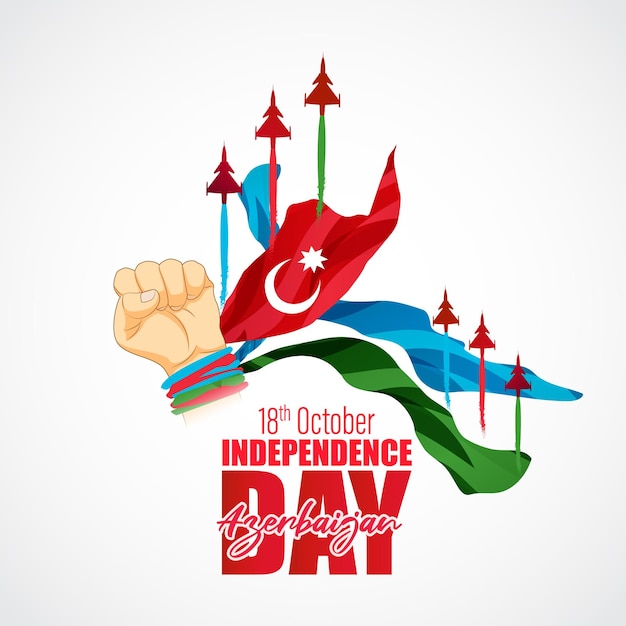 Vector illustration for Azerbaijan independence day banner