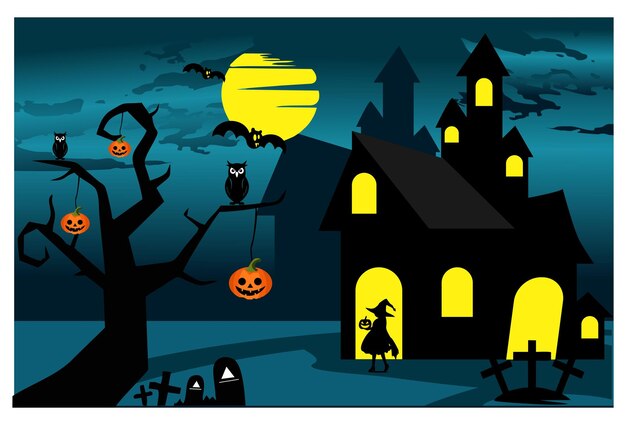 Vector vector illustration of background for halloween