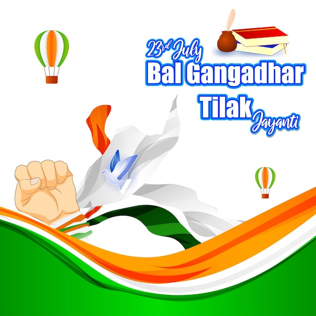 Vector illustration for Bal Gangadhar Tilak Jayanti