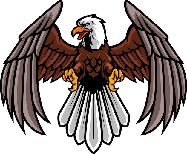 vector illustration of bald eagle with premium quality stock