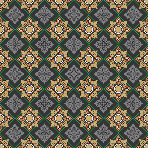 Vector illustration of Balinese style ornaments for patterns or textiles