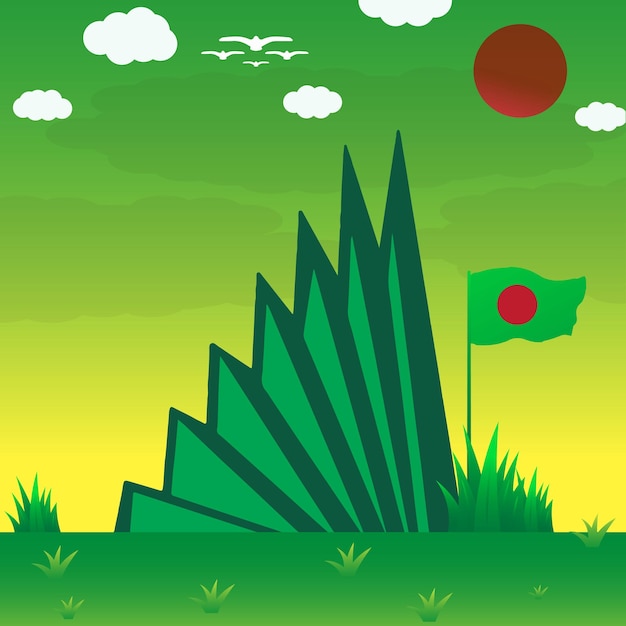 Vector illustration for bangladesh happy independence day