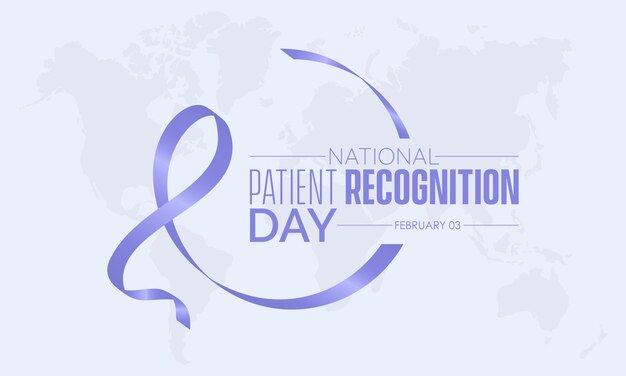 Vector vector illustration banner design template concept of national patient recognition day observed on february 03