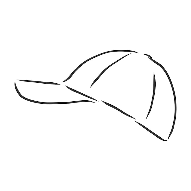 Vector illustration of baseball cap  cap vector sketch illustration