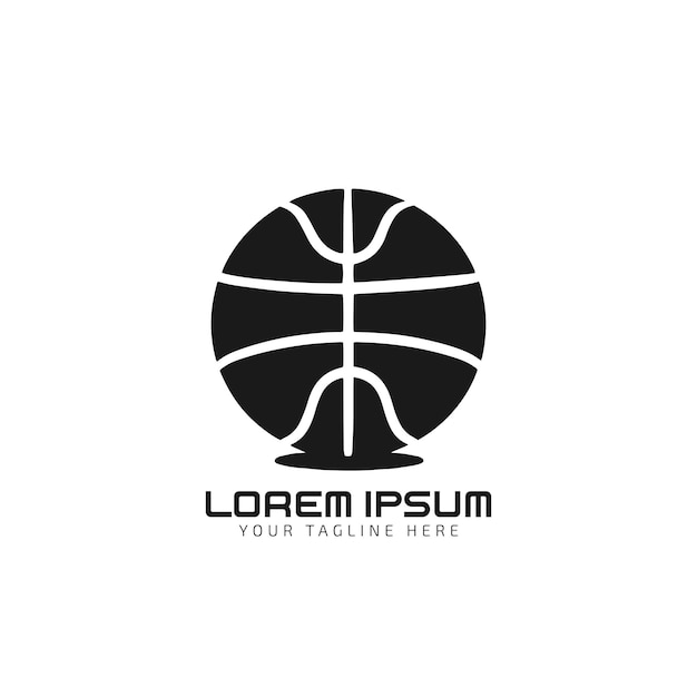 Vector illustration of a basketball logo icon