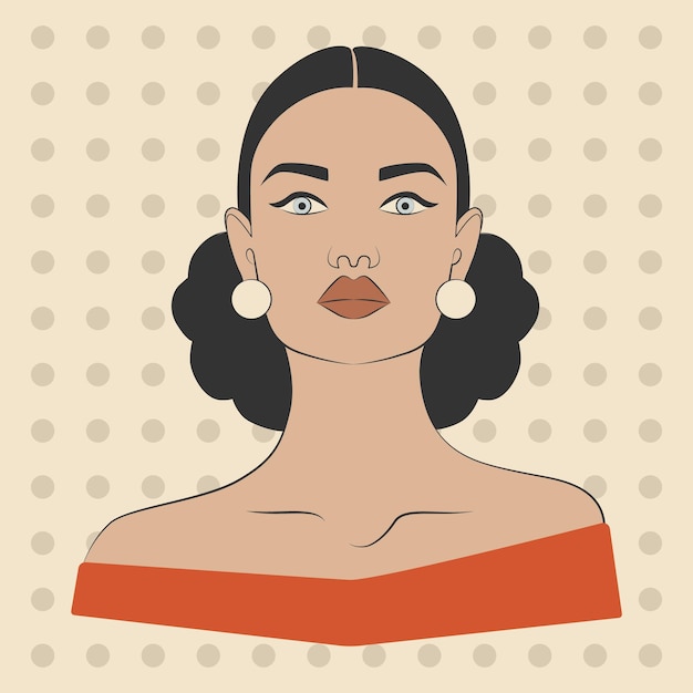 Vector illustration of a beautiful pop up woman