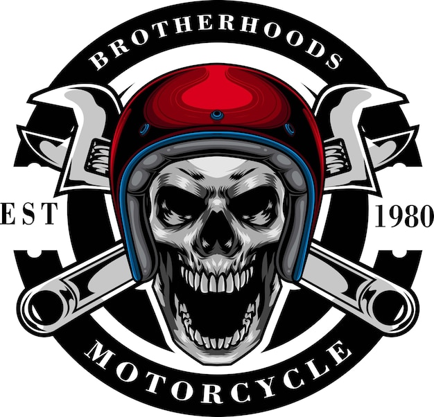 vector illustration of bikers badge logo with premium quality stock