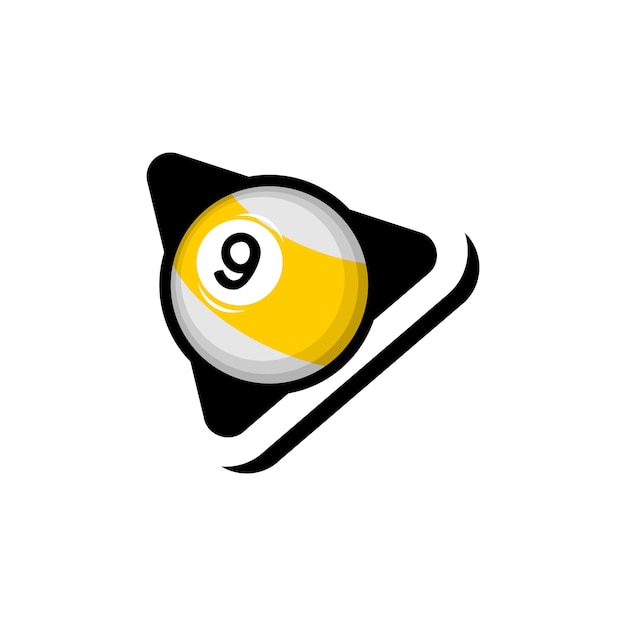 Vector vector illustration of billiard ball on white background