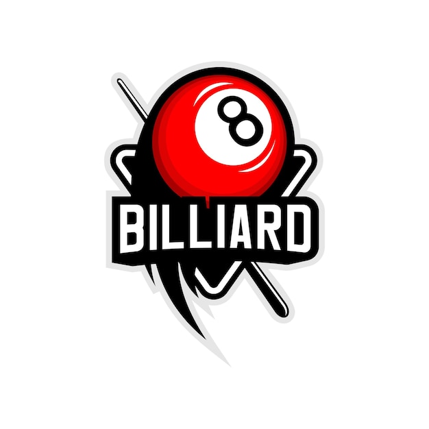 vector illustration of billiard sport logo, billiard ball vector