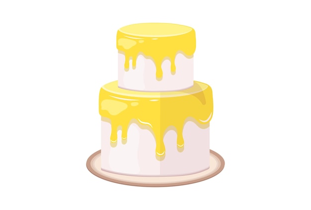 Vector illustration of birthday cake