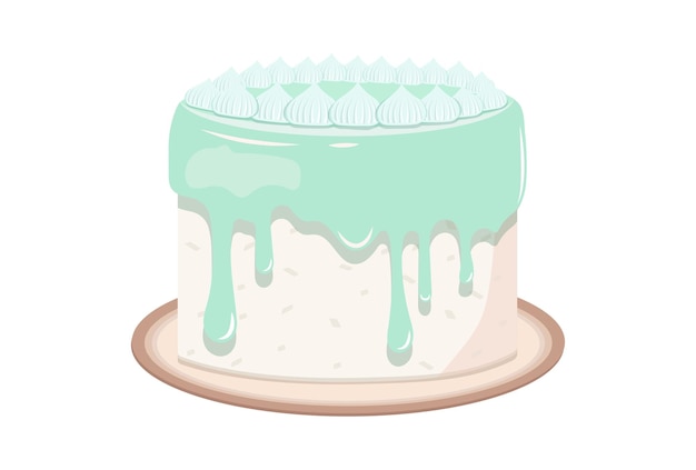 Vector illustration of birthday cake