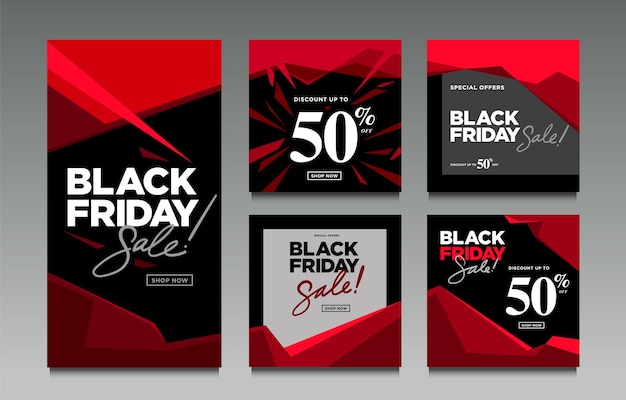 Vector illustration Black Friday Sale for Social Media Post