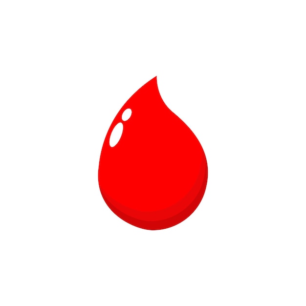 Vector illustration of blood drop icon flat design World Blood Donor Day healthy concept isolated