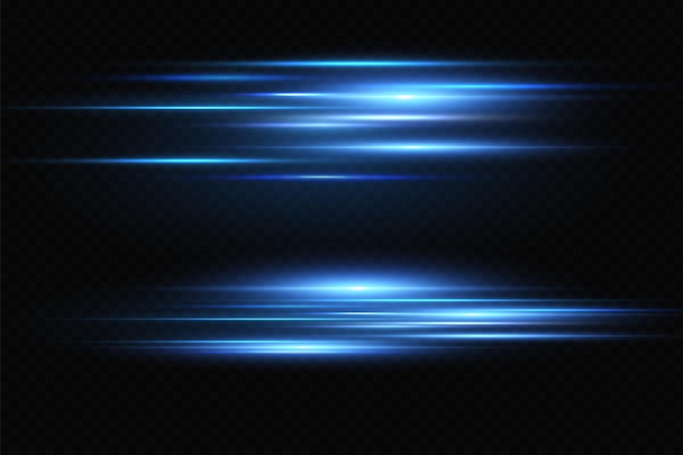 Vector illustration of a blue color Light effect Abstract laser beams of light Chaotic neon rays