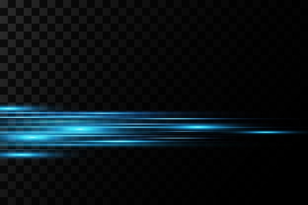 Vector illustration of a blue color Light effect Abstract laser beams of light Chaotic neon rays