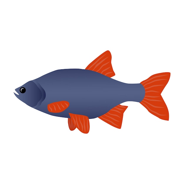 Vector illustration Blue fish Sea fish Vector