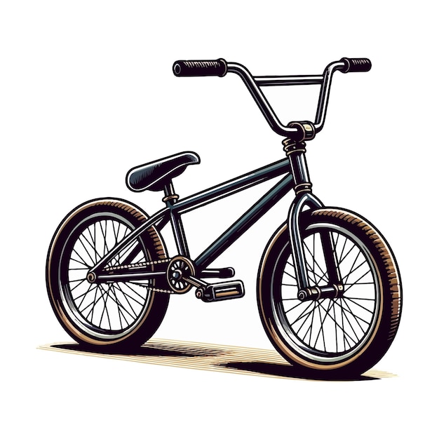 Vector vector illustration of a bmx bike on a white background 1