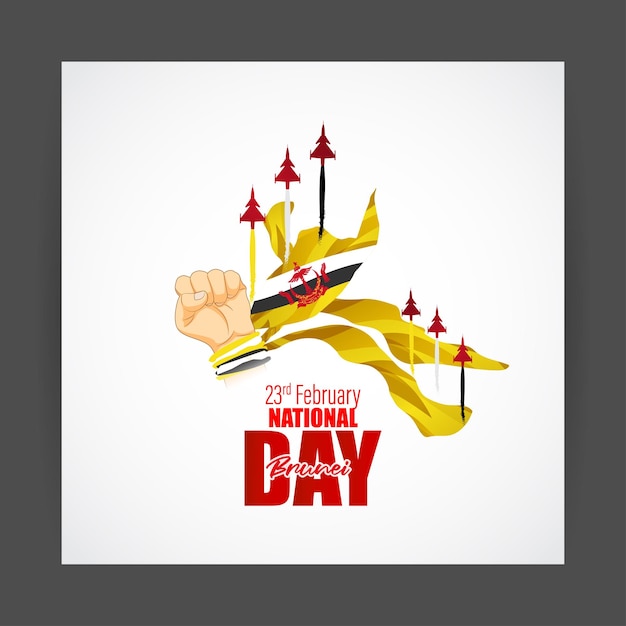 Vector illustration for Brunei National Day 23 February