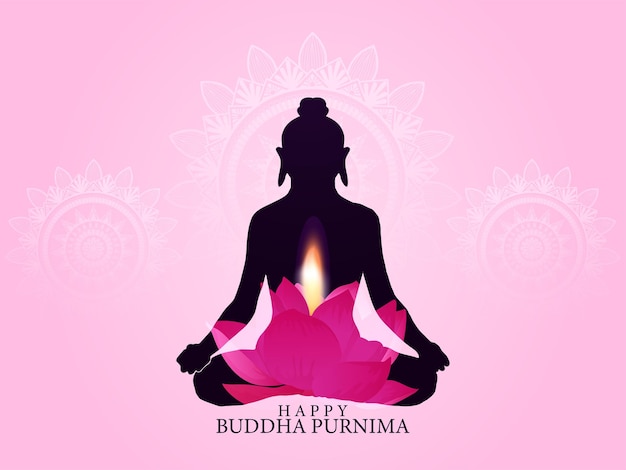 Vector illustration of buddha purnima celebration