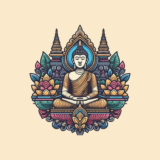 vector illustration of buddha