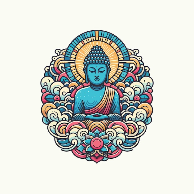 vector illustration of buddha